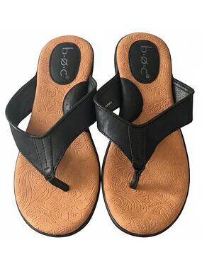 b.ø.c. Born Concept Cadore Black Thong Sandals - Women's 7M - Like New